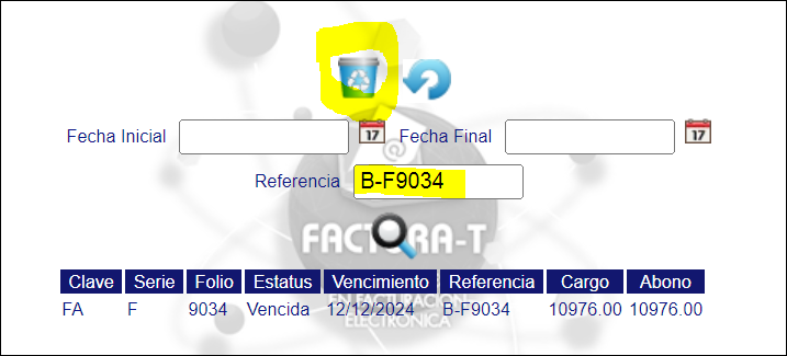 Como cancelar un complemento de pago en Factura-T 2
