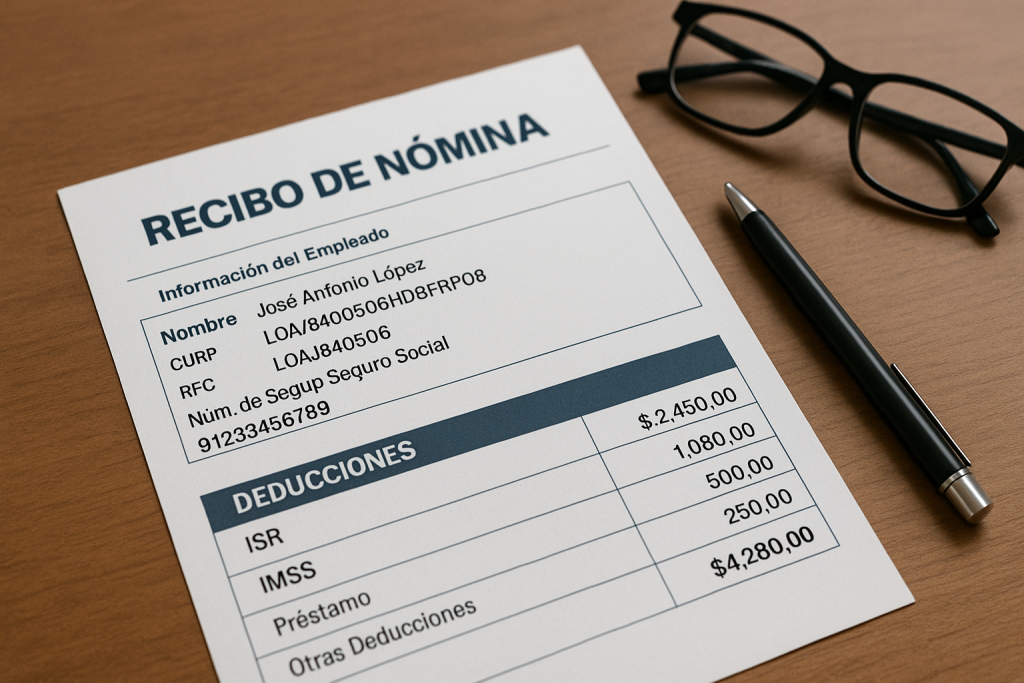 Recibo de Nomina Deducciones