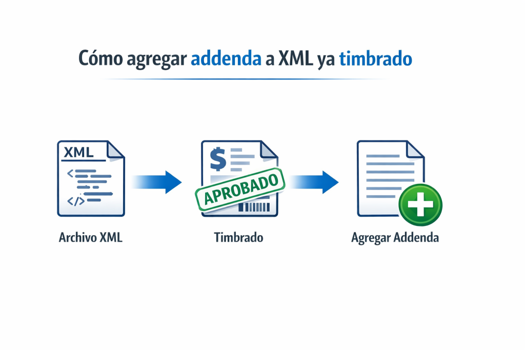 Cómo agregar addenda a un XML ya timbrado